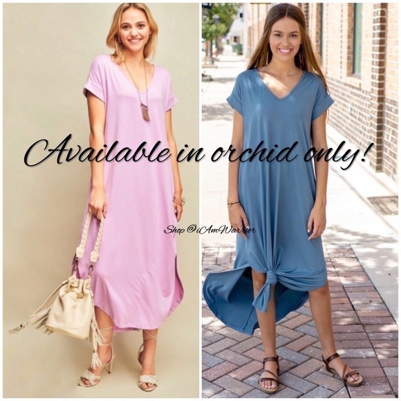 Boutique NWT orchid butter soft t-shirt maxi dress *shop@iamwarrior - Picture 2 of 7